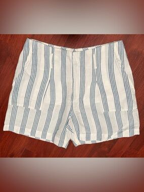 Lauren Ralph Lauren Striped Linen Blend Shorts Size 10